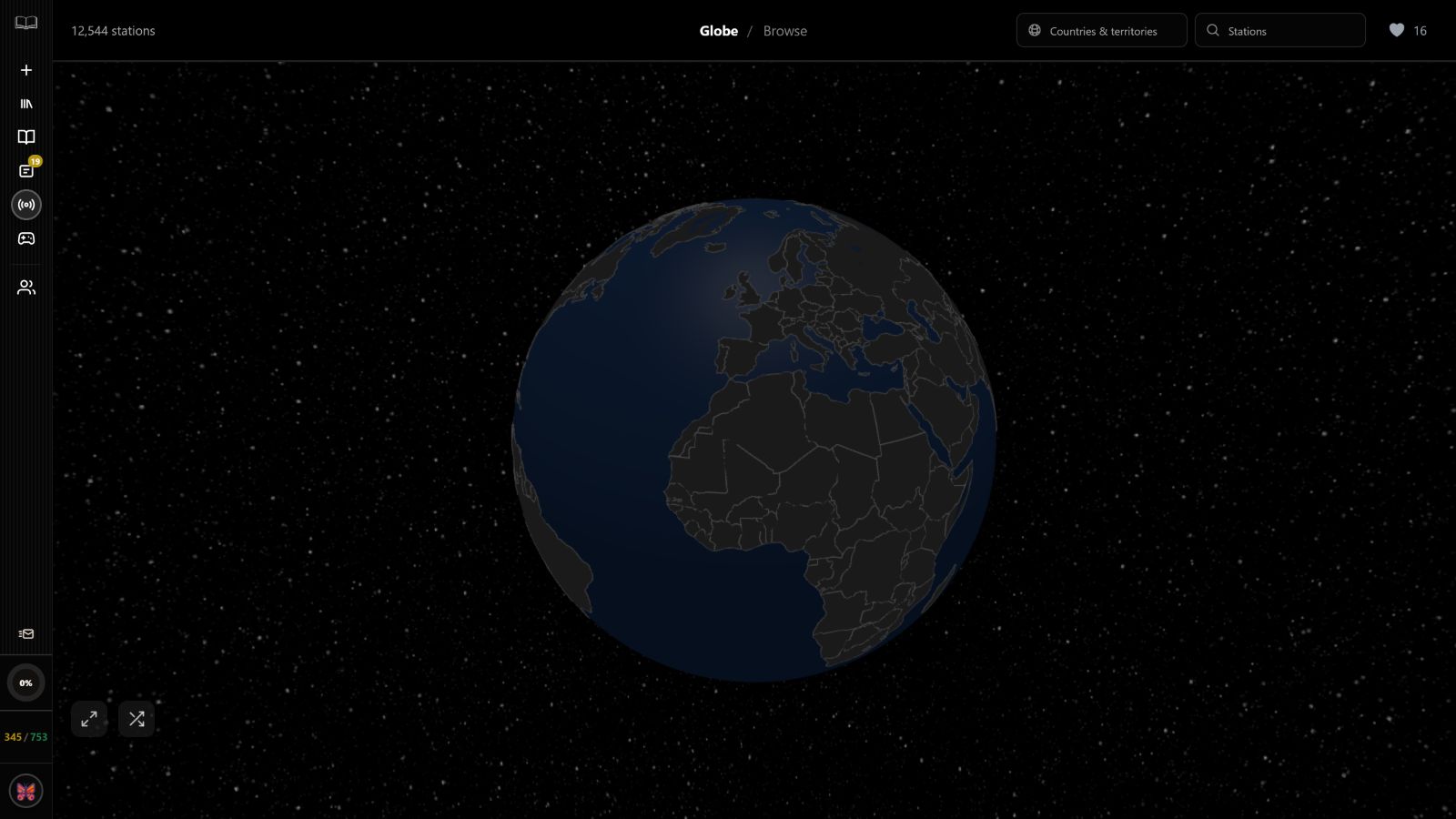 LingoUnify radio globe with stations around the world